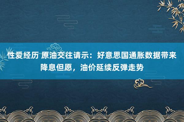 性爱经历 原油交往请示：好意思国通胀数据带来降息但愿，油价延续反弹走势