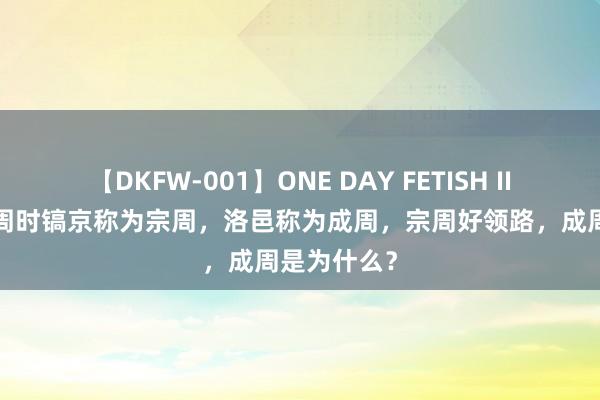 【DKFW-001】ONE DAY FETISH II ゆりあ 西周时镐京称为宗周，洛邑称为成周，宗周好领路，成周是为什么？