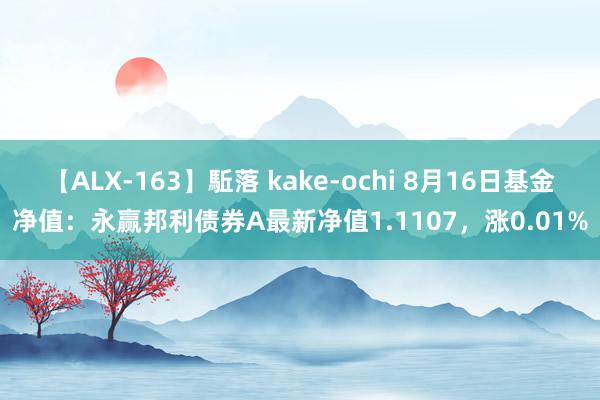 【ALX-163】駈落 kake-ochi 8月16日基金净值：永赢邦利债券A最新净值1.1107，涨0.01%