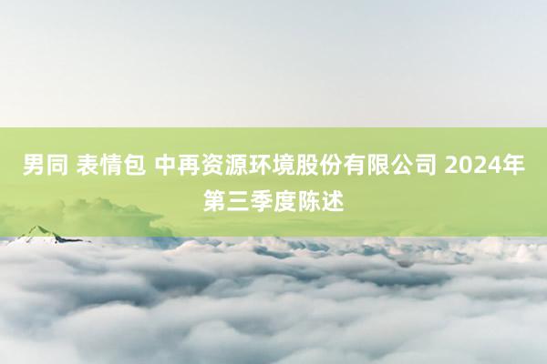 男同 表情包 中再资源环境股份有限公司 2024年第三季度陈述